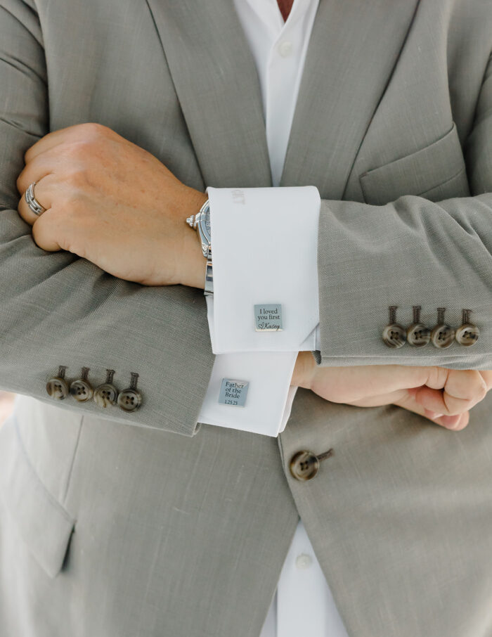 Father of the Bride details. Cufflinks